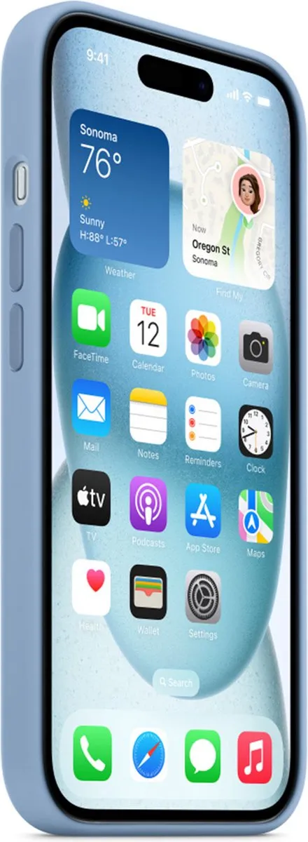Apple iPhone 15 Siliconenhoesje MT0Y3ZM/A - Winter Blue