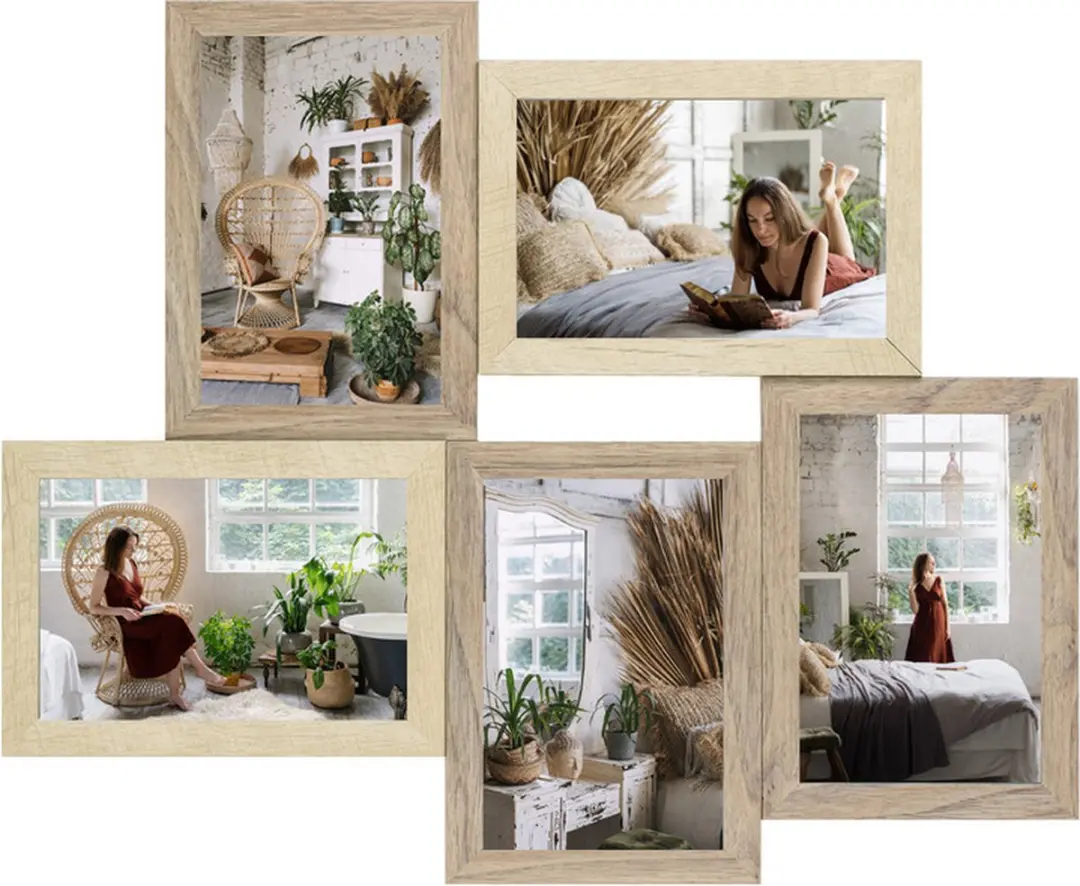 Zep Haes Deco Rena 5Q Fotolijst 4x10x15cm Bruin/Crème