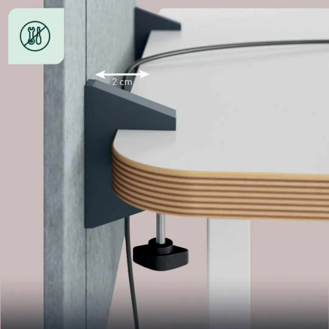 Leitz Scheidingswand 70x60cm Lichtgrijs - afbeelding 6 van 6