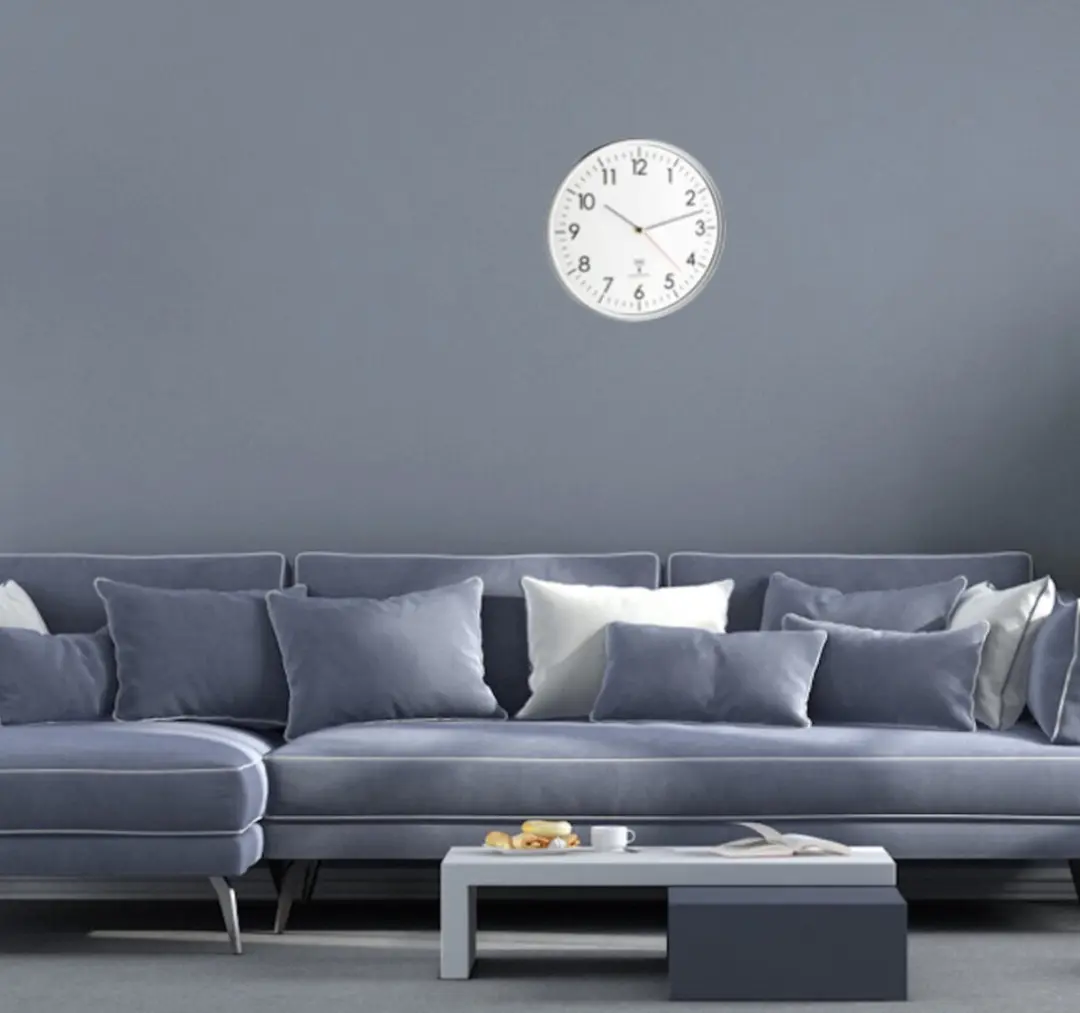 TFA Dostmann 60.3514 Wandklok - Radiogestuurd - 33cm - Zilverkleurig/Wit - afbeelding 3 van 3