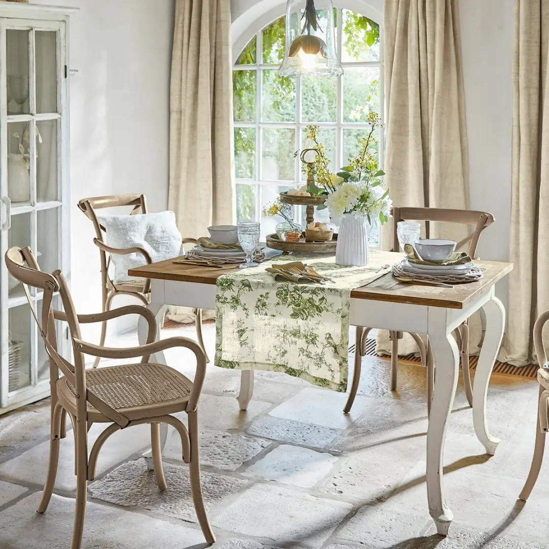 Loberon Tafel Plaish antiekwit/bruin - afbeelding 4 van 6