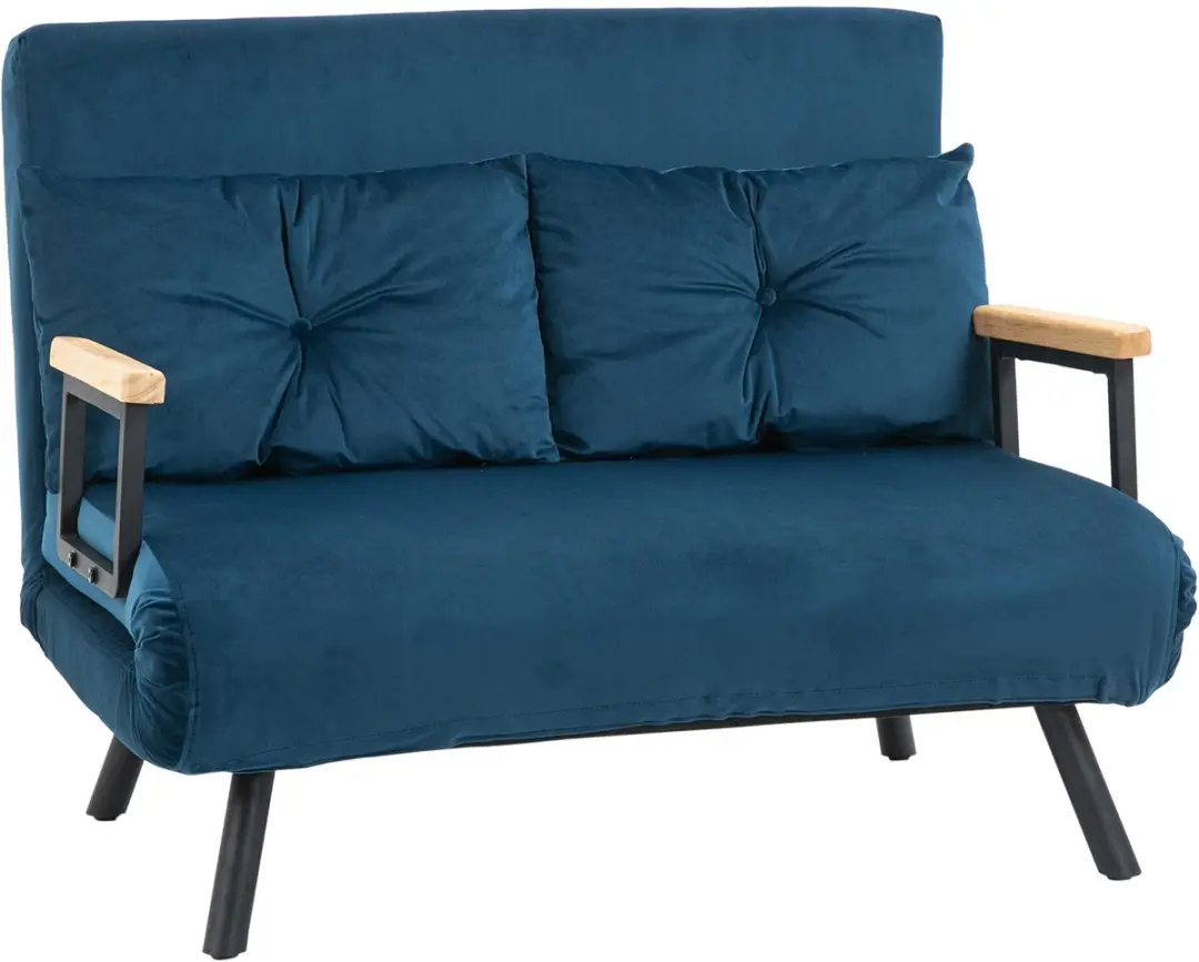HOMCOM Sofa -bed, vouwbed met bedfunctie, ontspanningsfauteuil met achterste kus