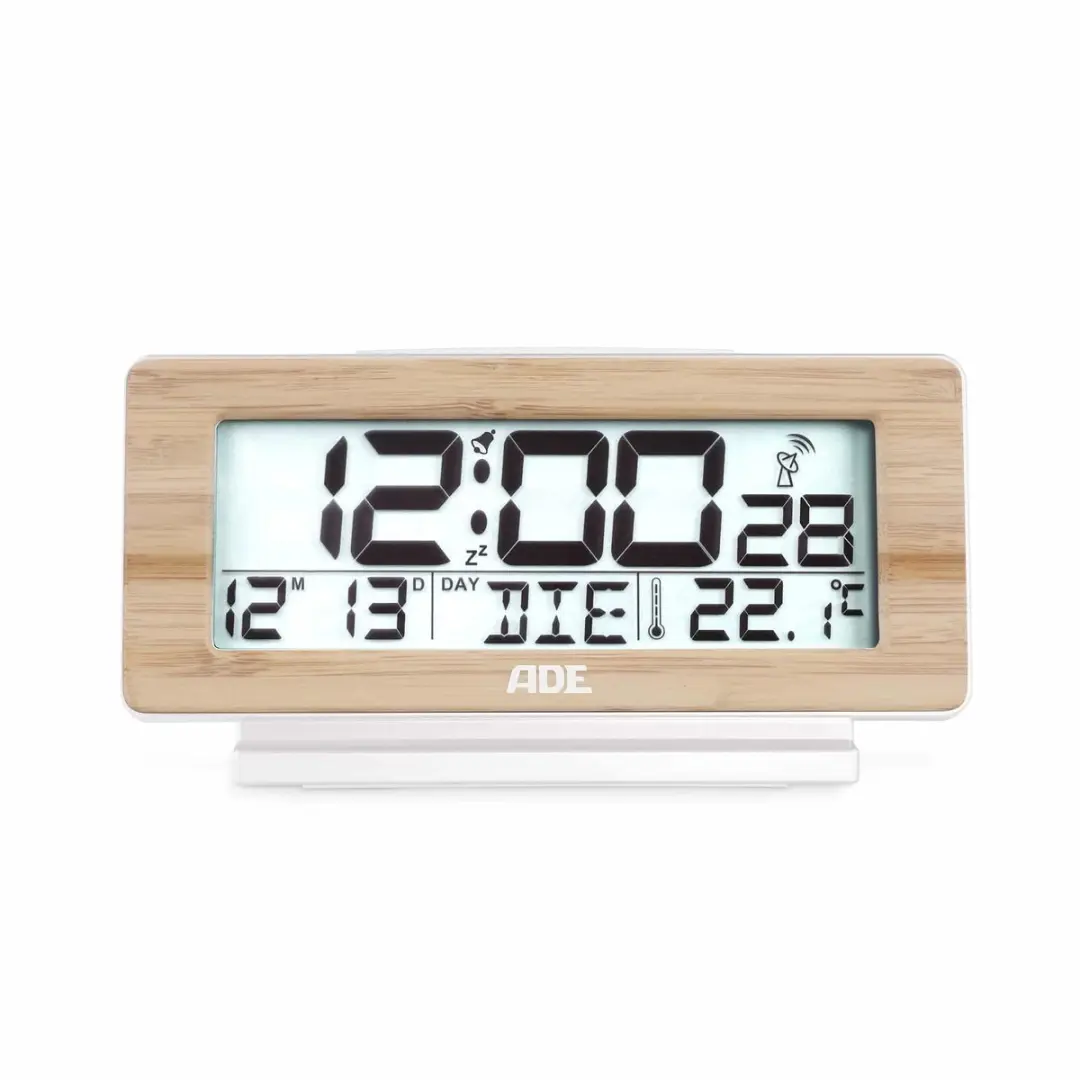 Digitale Alarmklok Bamboe Radiogestuurd