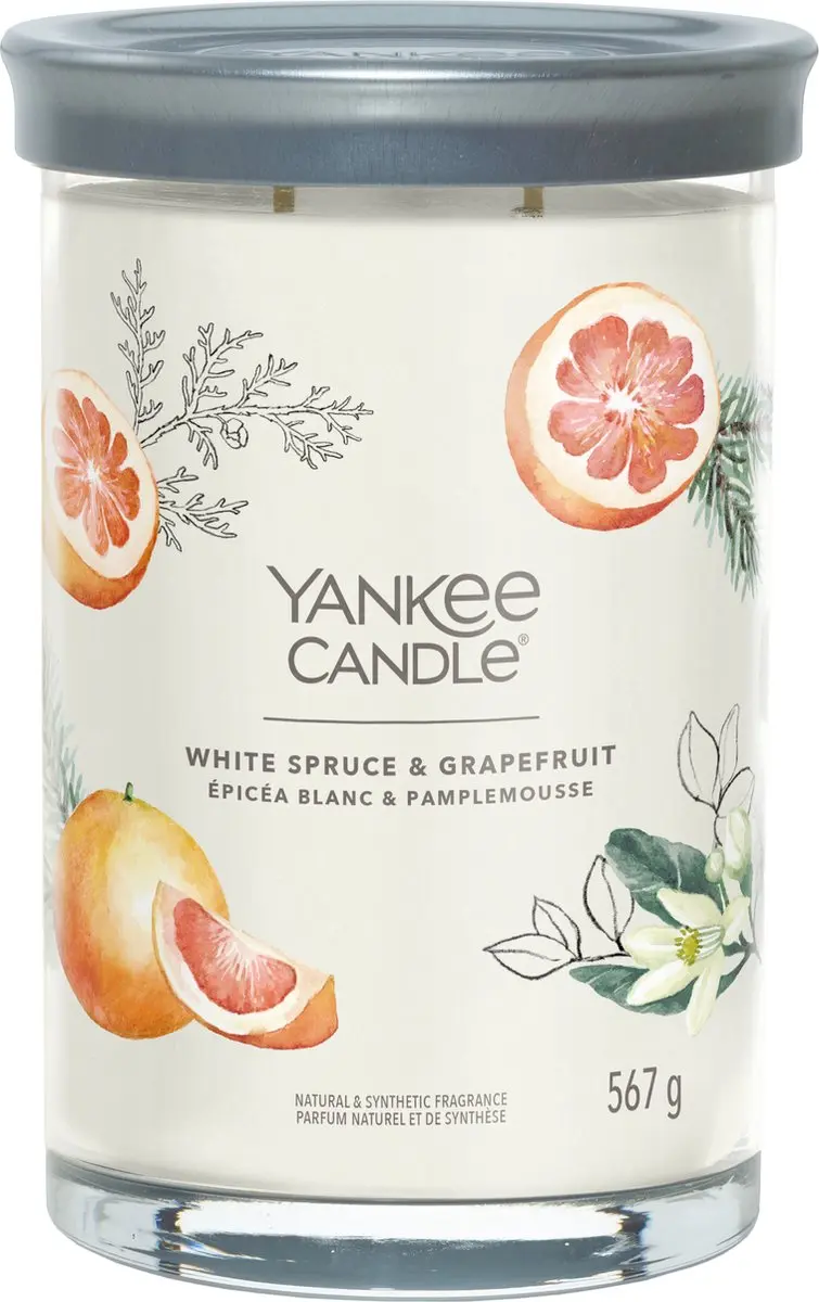Yankee Candle White Spruce & Grapefruit Large Tumbler Geurkaars