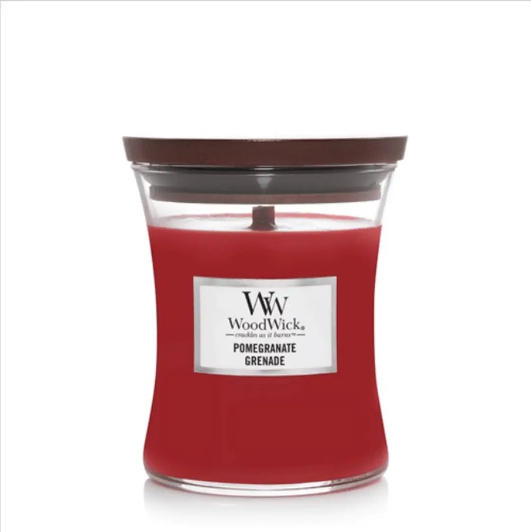 WoodWick Pomegranate Geurkaars - Rood - afbeelding 2 van 4