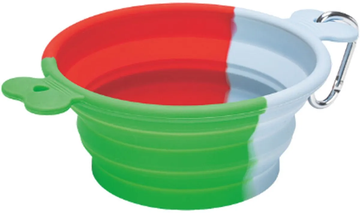 Beeztees Rua Reisbak Hond - Silicone 750ml - Blauw - afbeelding 6 van 6