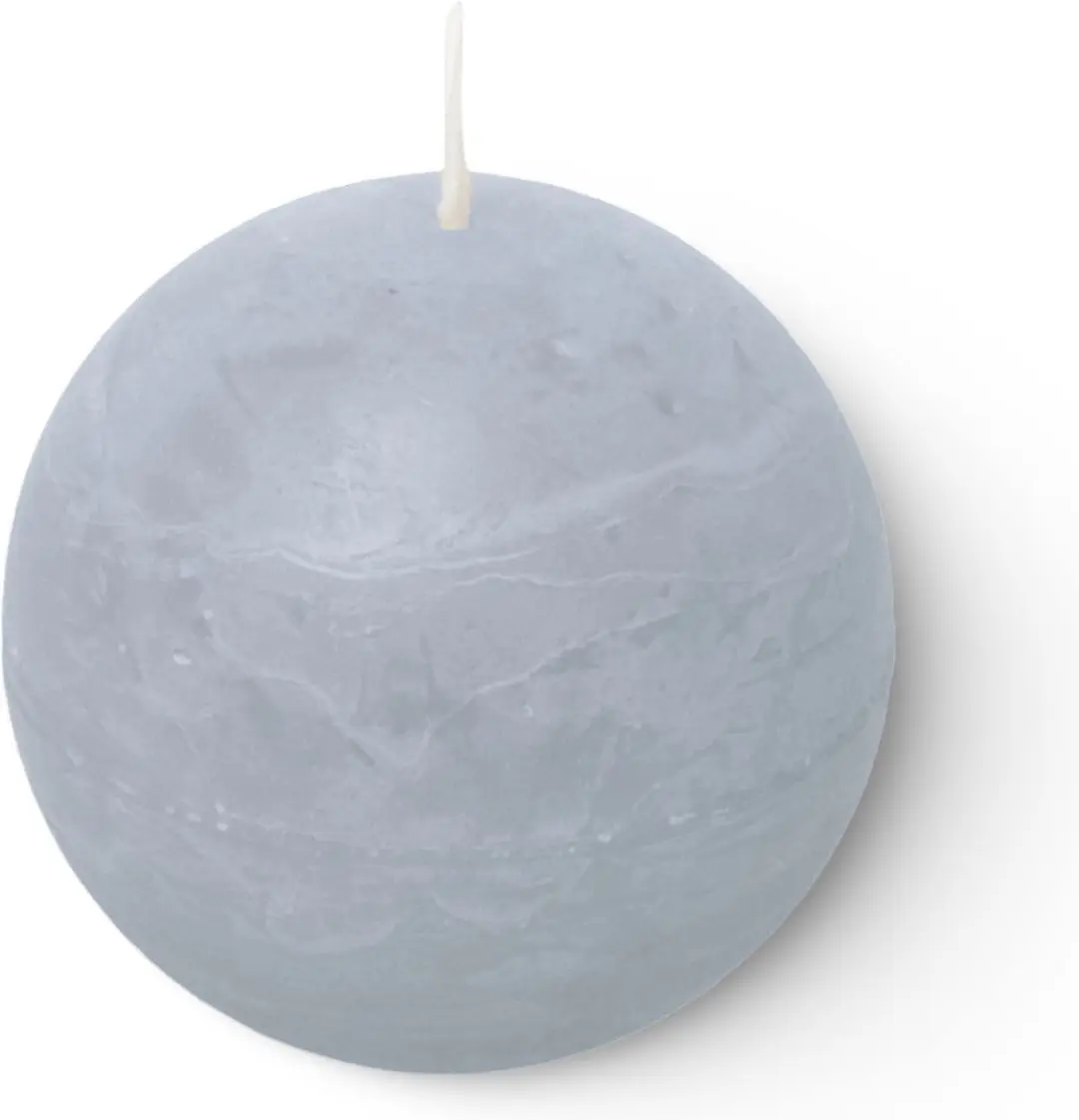 Spaas Rustiek Bol Kaars 80mm Lichtblauw - afbeelding 2 van 2