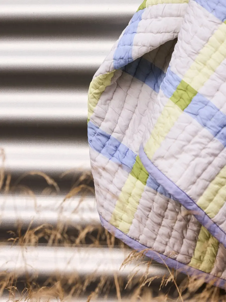 Hübsch Tento Plaid - Geel 200x140cm - afbeelding 5 van 5