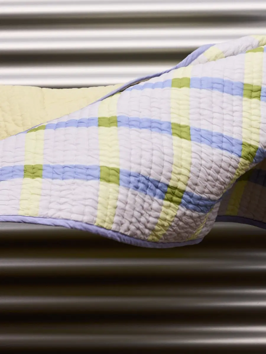 Hübsch Tento Plaid - Geel 200x140cm - afbeelding 3 van 5
