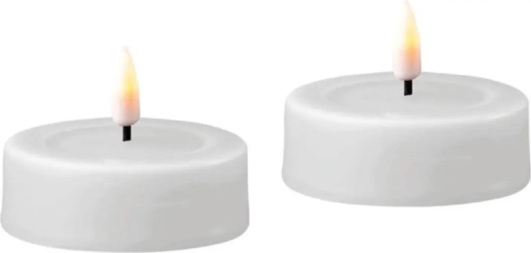 Led Kaars Wit Ø6.1 x 2.5cm (2 Tealights Jumbo)