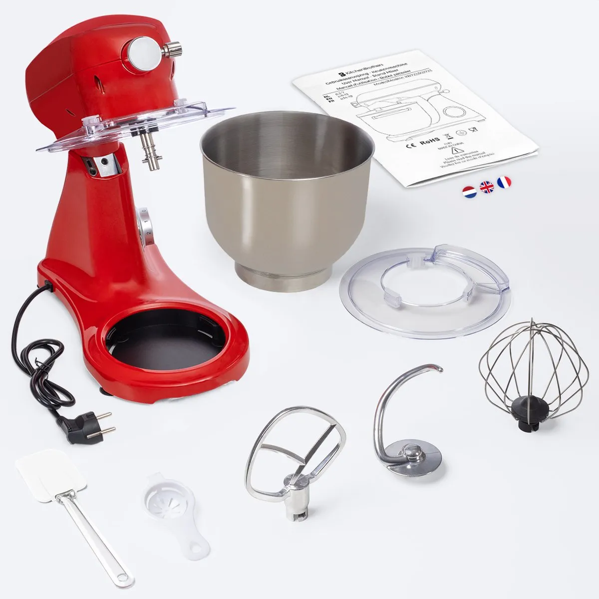KitchenBrothers Keukenrobot 1800W - Rood