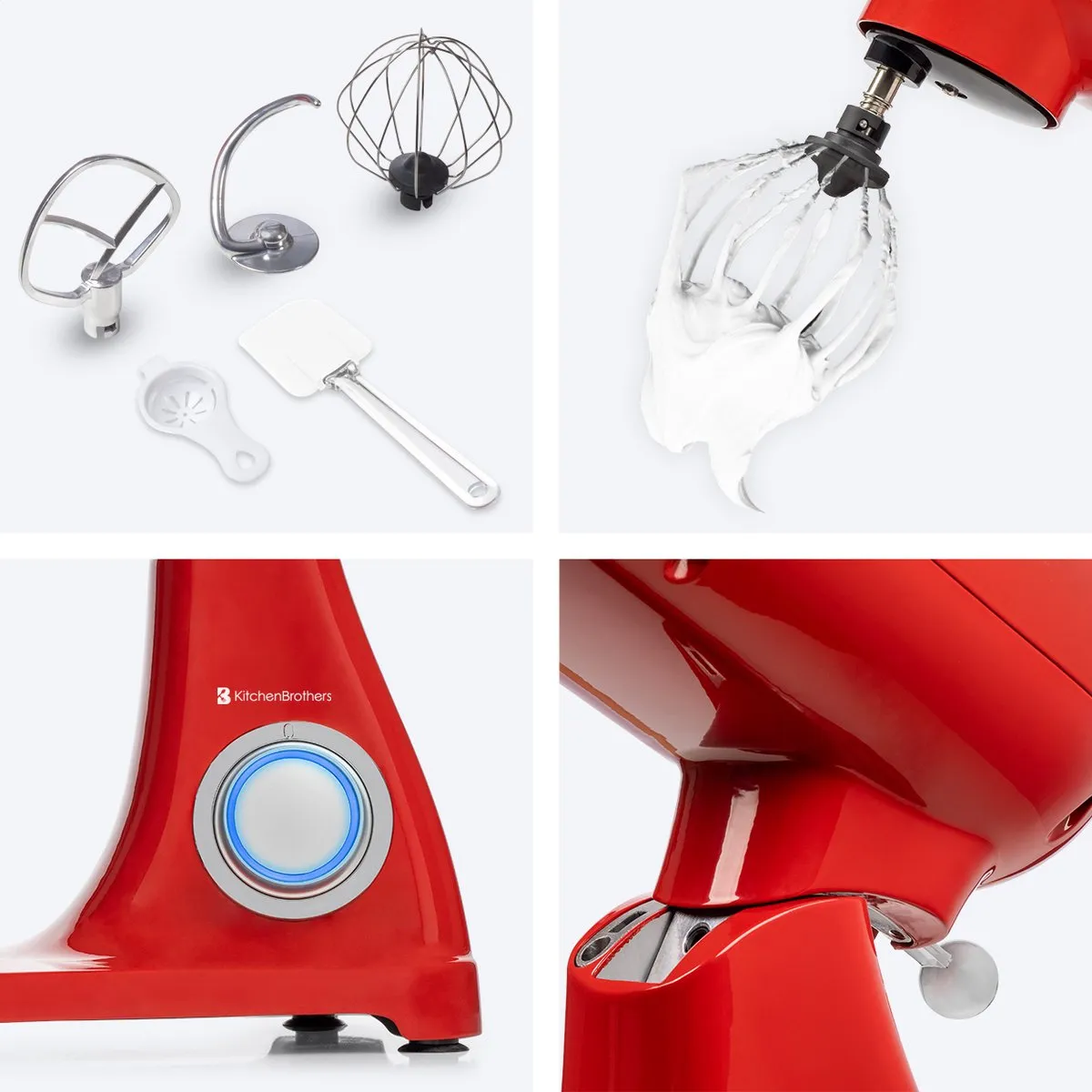 KitchenBrothers Keukenrobot 1800W - Rood