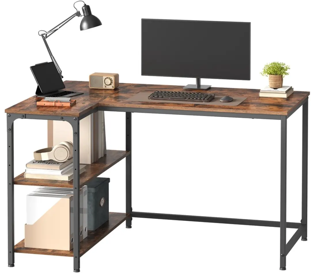 L-vormig computerbureau
