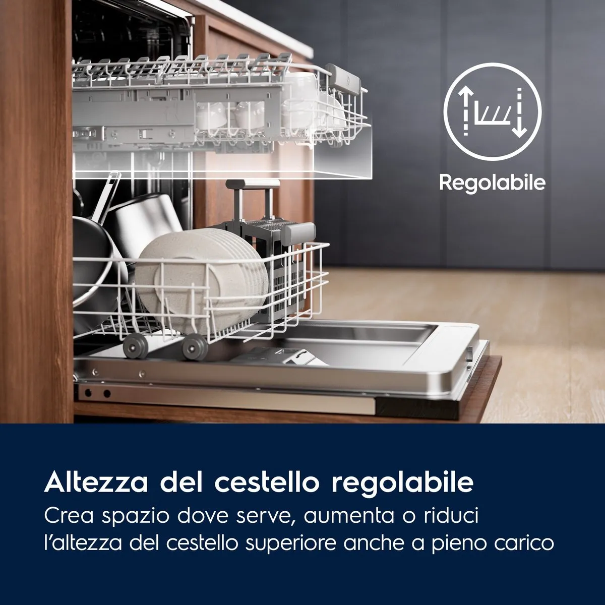 Electrolux EEM69300IX Semi-ingebouwd Vaatwasser 15 Couverts