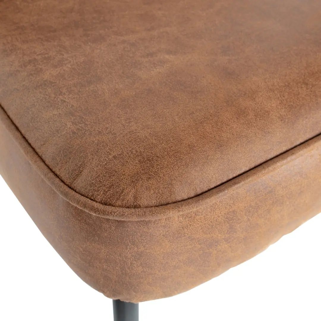 WOOOD Vogue Eetkamerstoel Leer Cognac - afbeelding 6 van 6