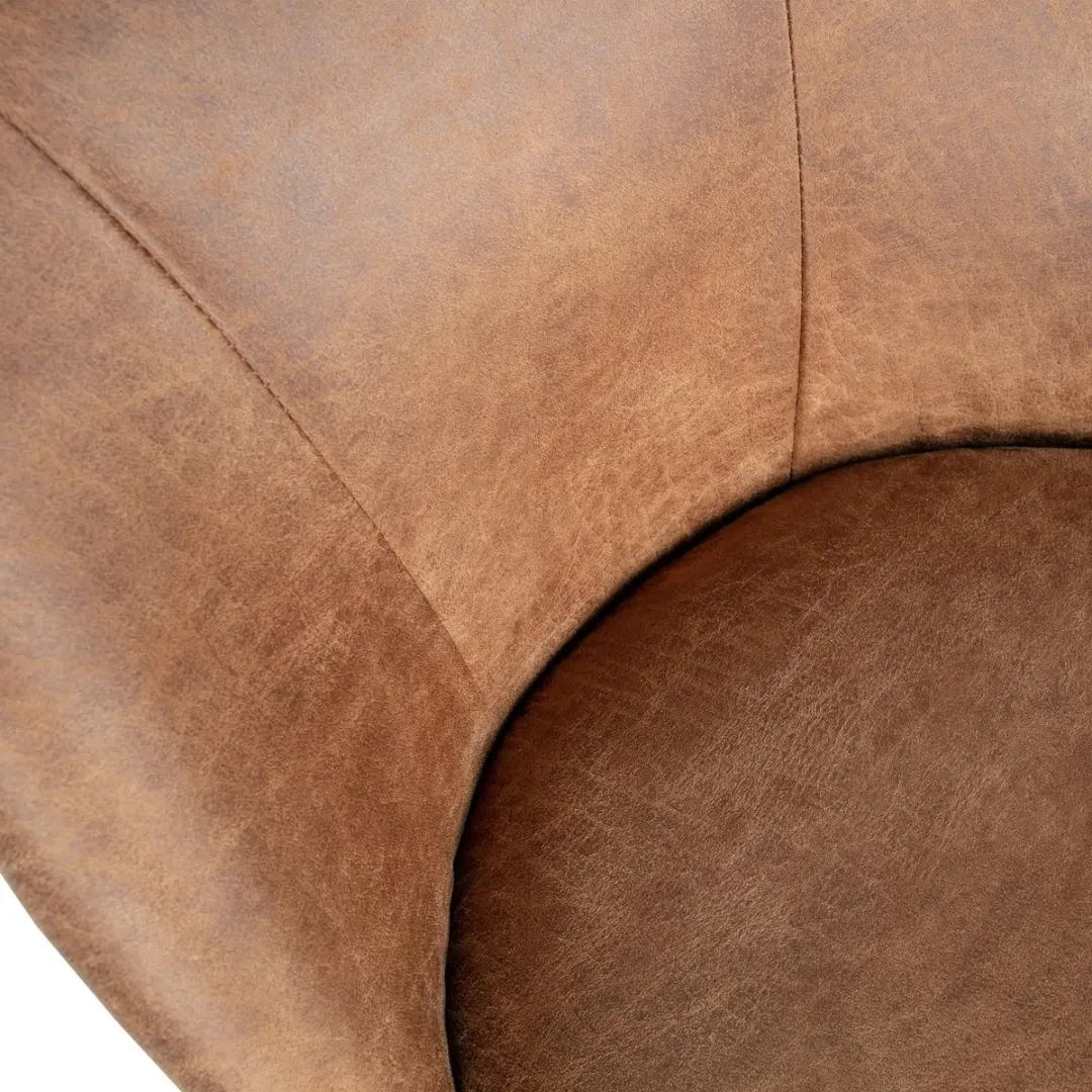 WOOOD Vogue Eetkamerstoel Leer Cognac - afbeelding 4 van 6
