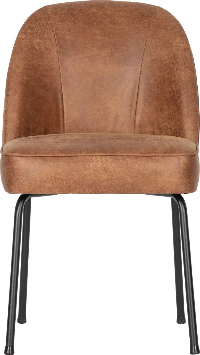 WOOOD Vogue Eetkamerstoel Leer Cognac - afbeelding 2 van 6
