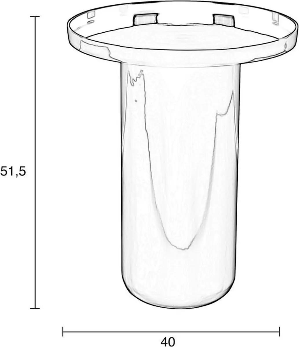 Zuiver Shiny Bomb Bijzettafel 40cm - Zwart - afbeelding 5 van 6