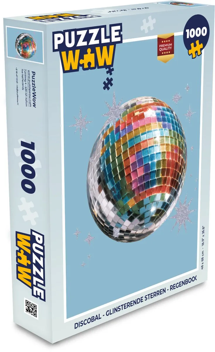 PuzzleWow Discobal Legpuzzel 1000 Stuks