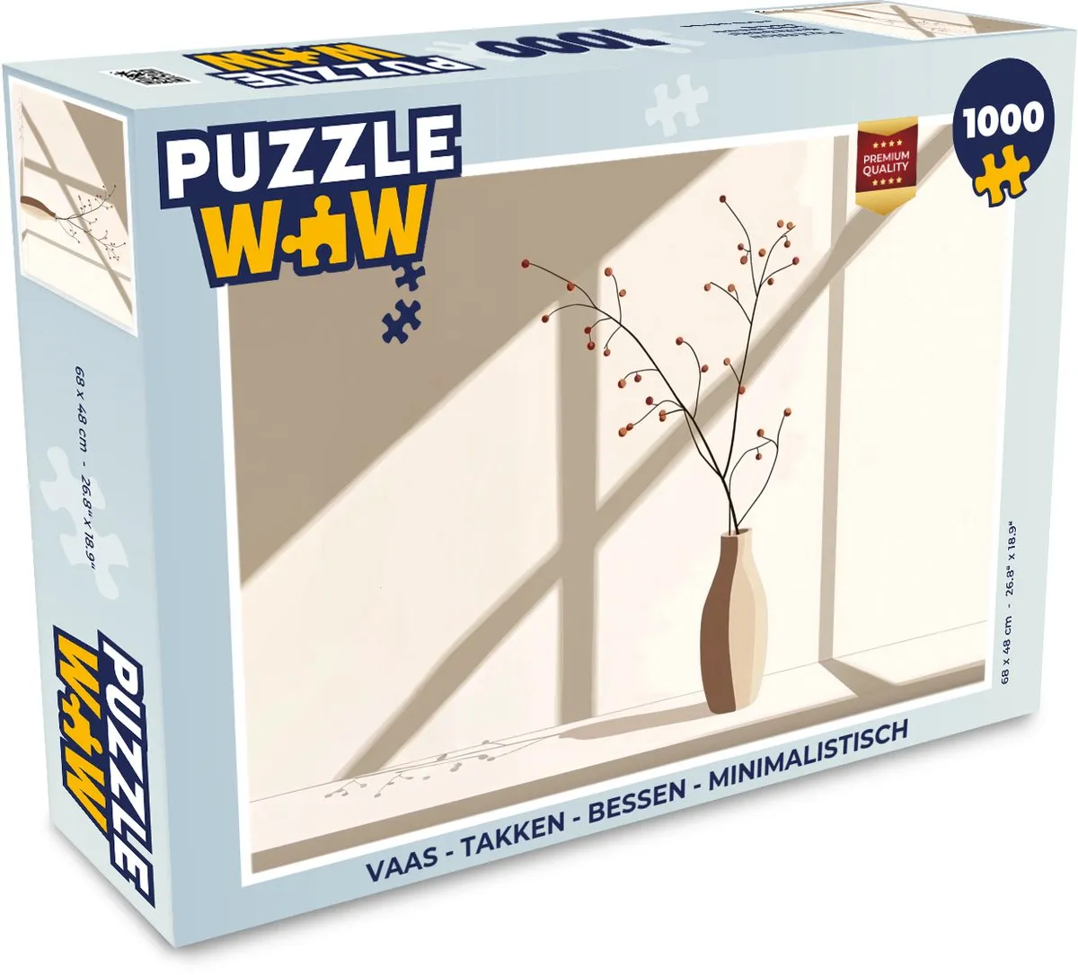 PuzzleWow Vaas Takken Legpuzzel 1000 Stuks