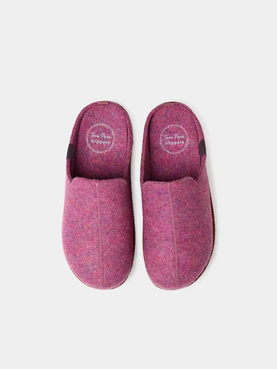 Damesslippers tot de enkels van textiel