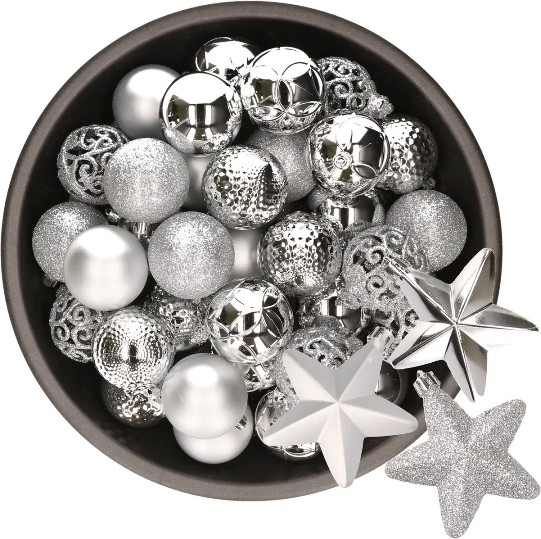 Decoris Kerstballen en sterren ornamenten
