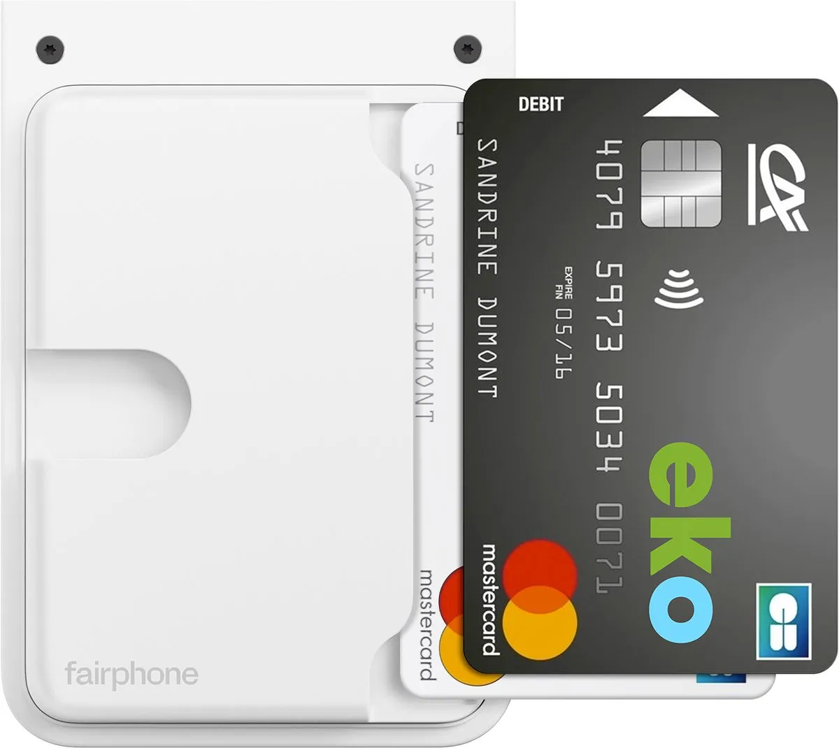 Fairphone 6 Kaarthouder F6CRDH-1WH-WW1 - 3 Pasjes - Wit
