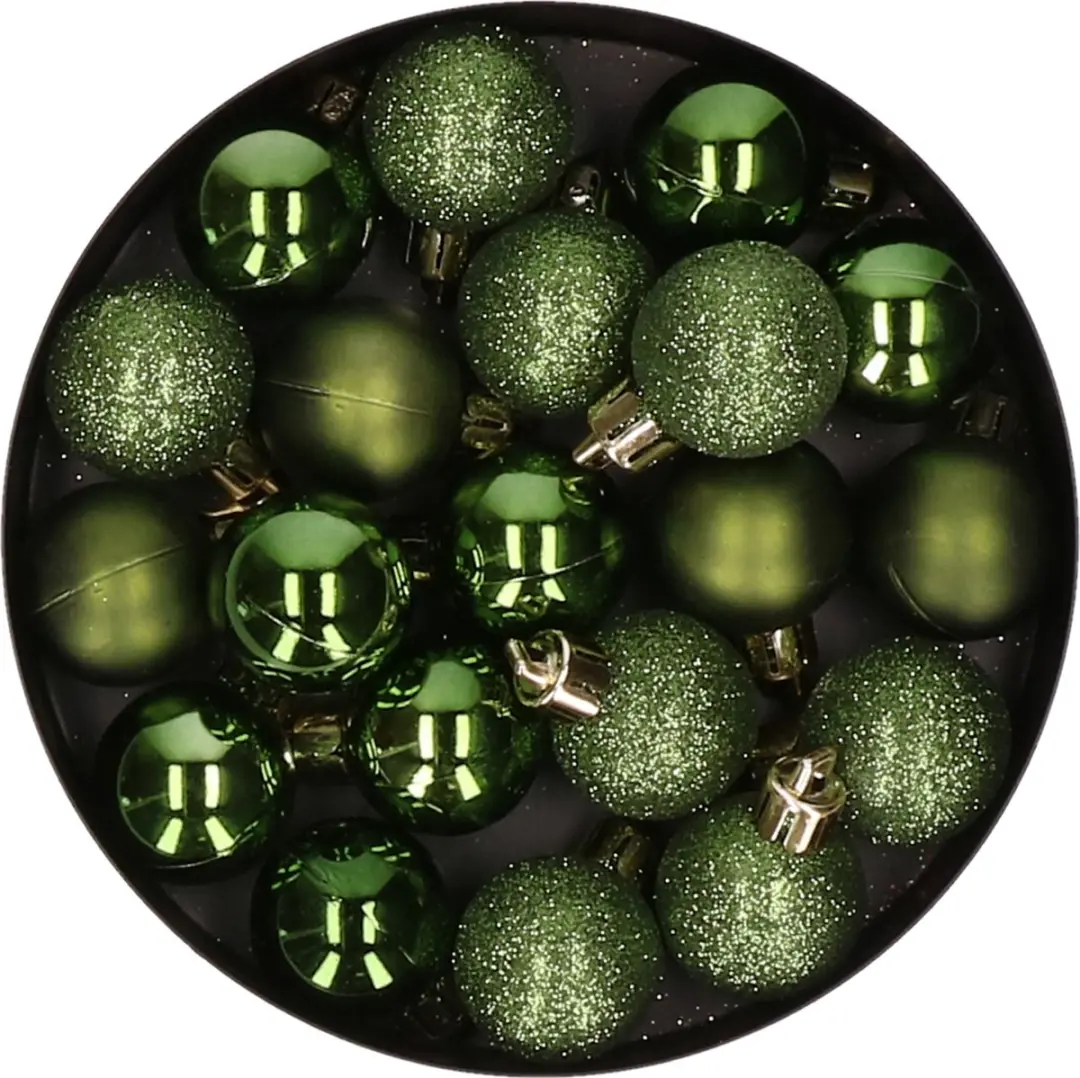Kerstversiering set kerstballen appelgroen 3