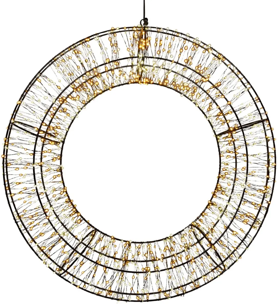 Anna's Collection Verlichte Krans Metaal 48cm - 1400 LED - afbeelding 2 van 4