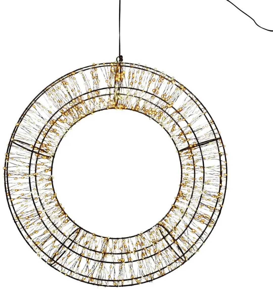 Anna's Collection Verlichte Krans Metaal 48cm - 1400 LED - afbeelding 4 van 4