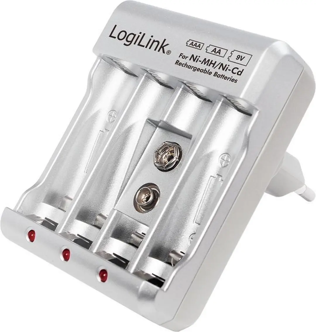 Logilink PA0168 Batterij-oplader - 4x AA/AAA/9V - afbeelding 2 van 6