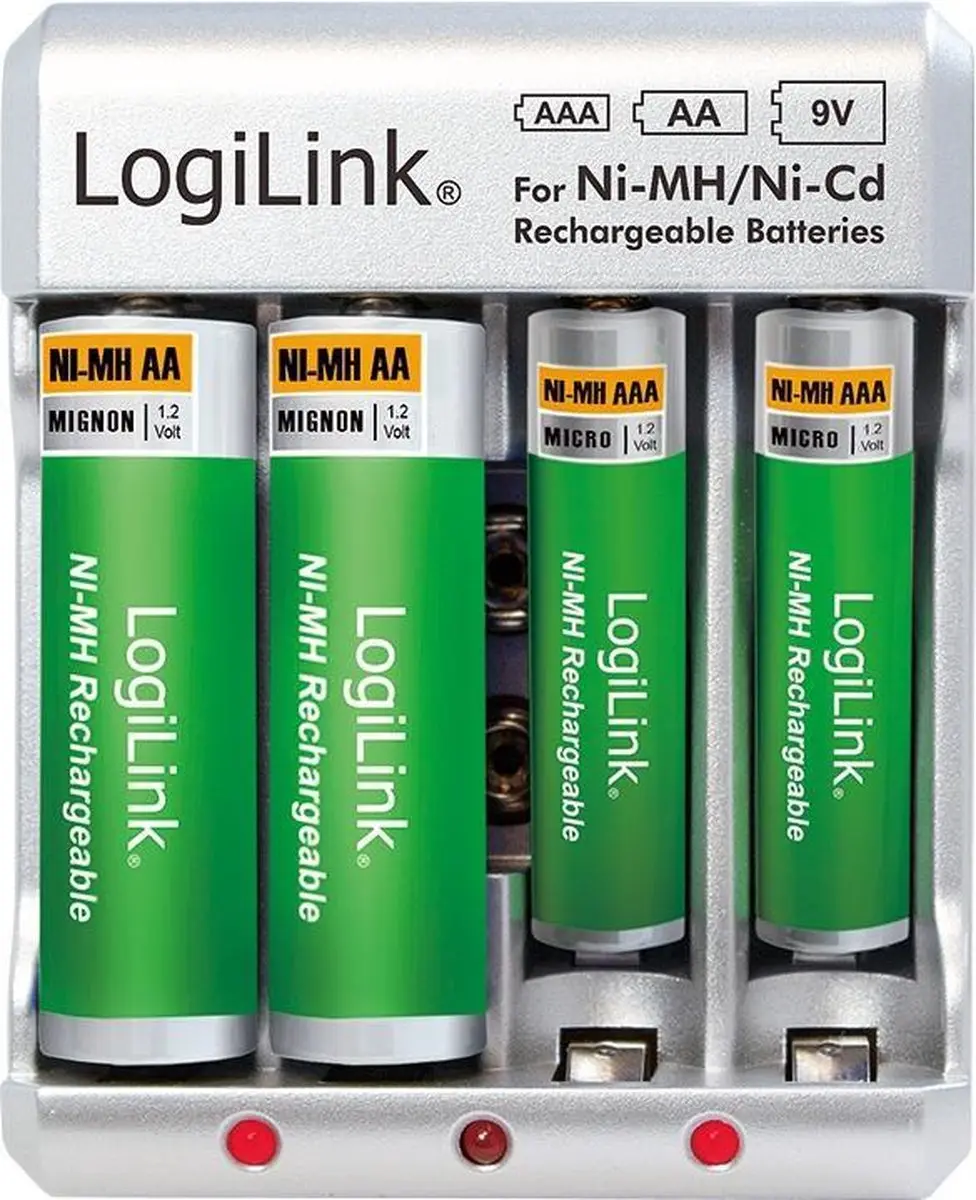 Logilink PA0168 Batterij-oplader - 4x AA/AAA/9V - afbeelding 3 van 6