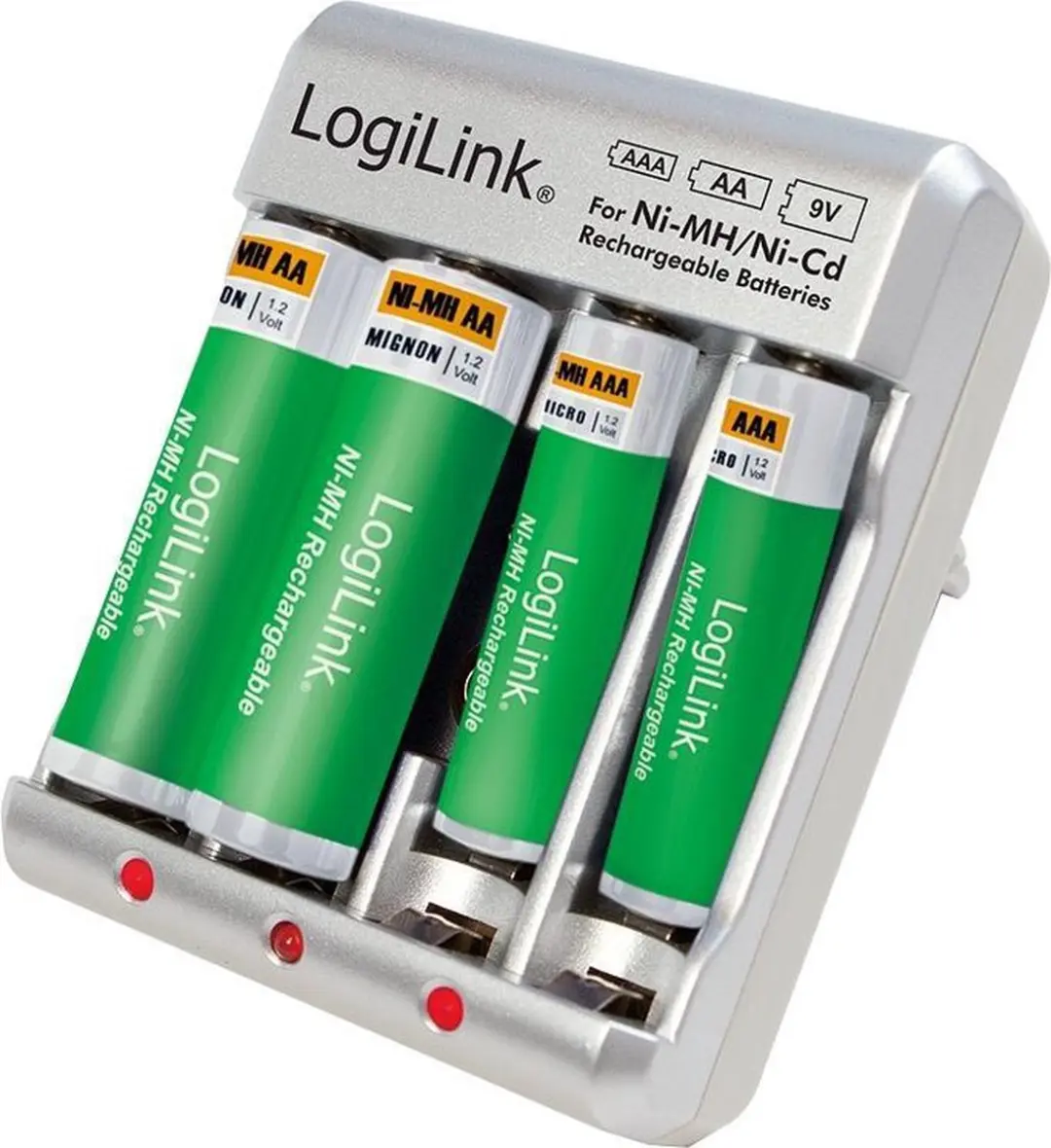 Logilink PA0168 Batterij-oplader - 4x AA/AAA/9V - afbeelding 4 van 6