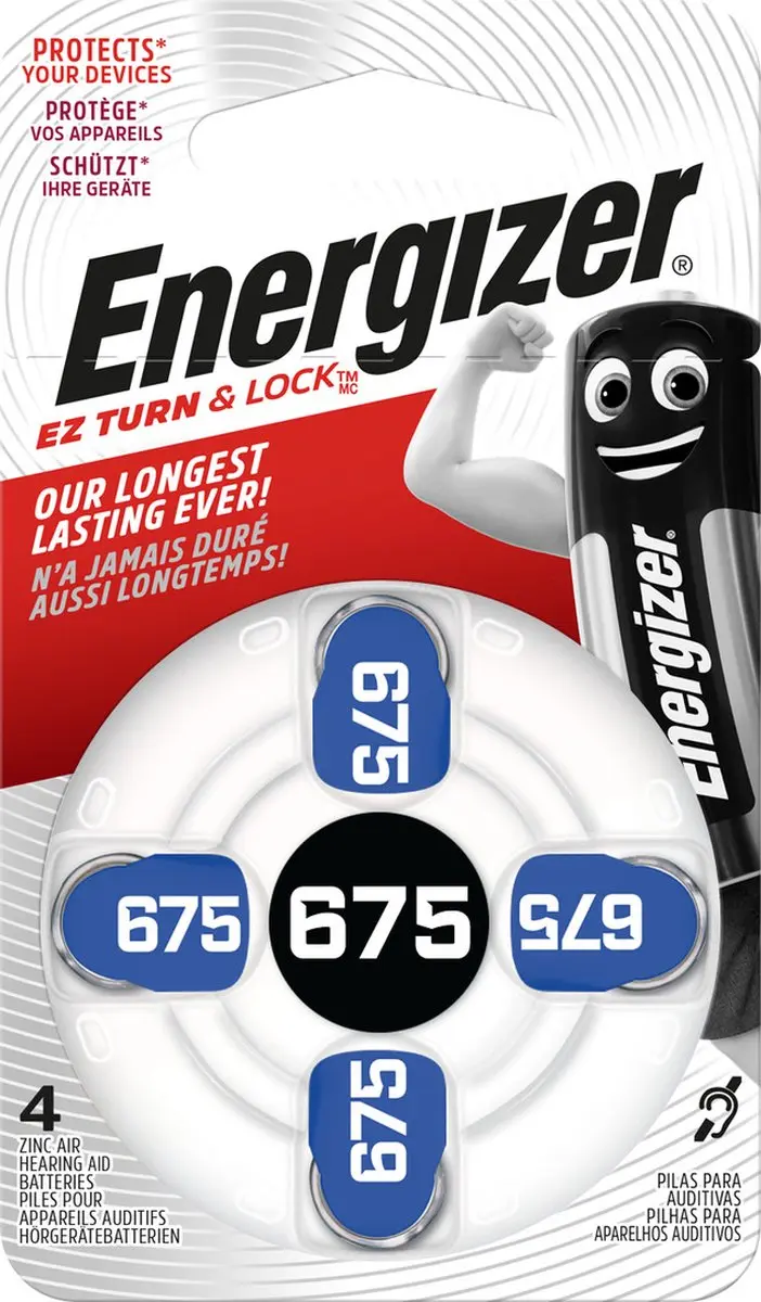 Energizer 675 Knoopcelbatterijen - 4 Stuks - afbeelding 2 van 6