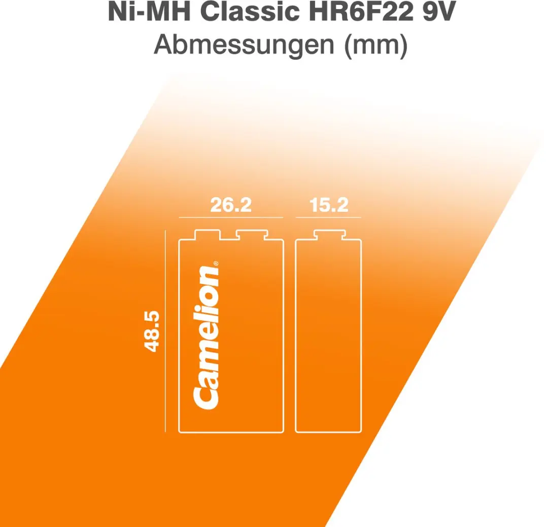 Camelion 9V Oplaadbaar - 250mAh - afbeelding 2 van 6