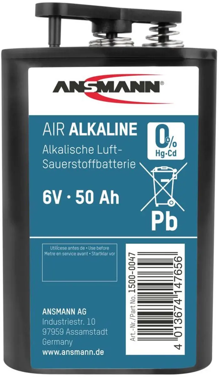 Ansmann 4R25 Zink-lucht Alkaline Accublok 50Ah - afbeelding 2 van 2
