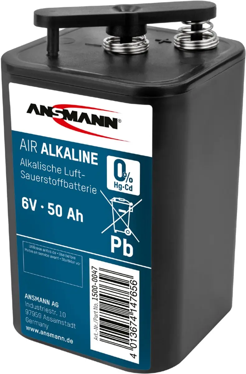 Ansmann 4R25 Zink-lucht Alkaline Accublok 50Ah