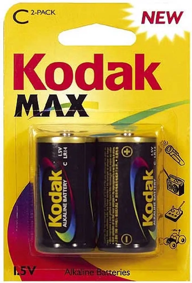 Kodak Max Alkaline LR14 Batterij - 2 Stuks - afbeelding 2 van 3