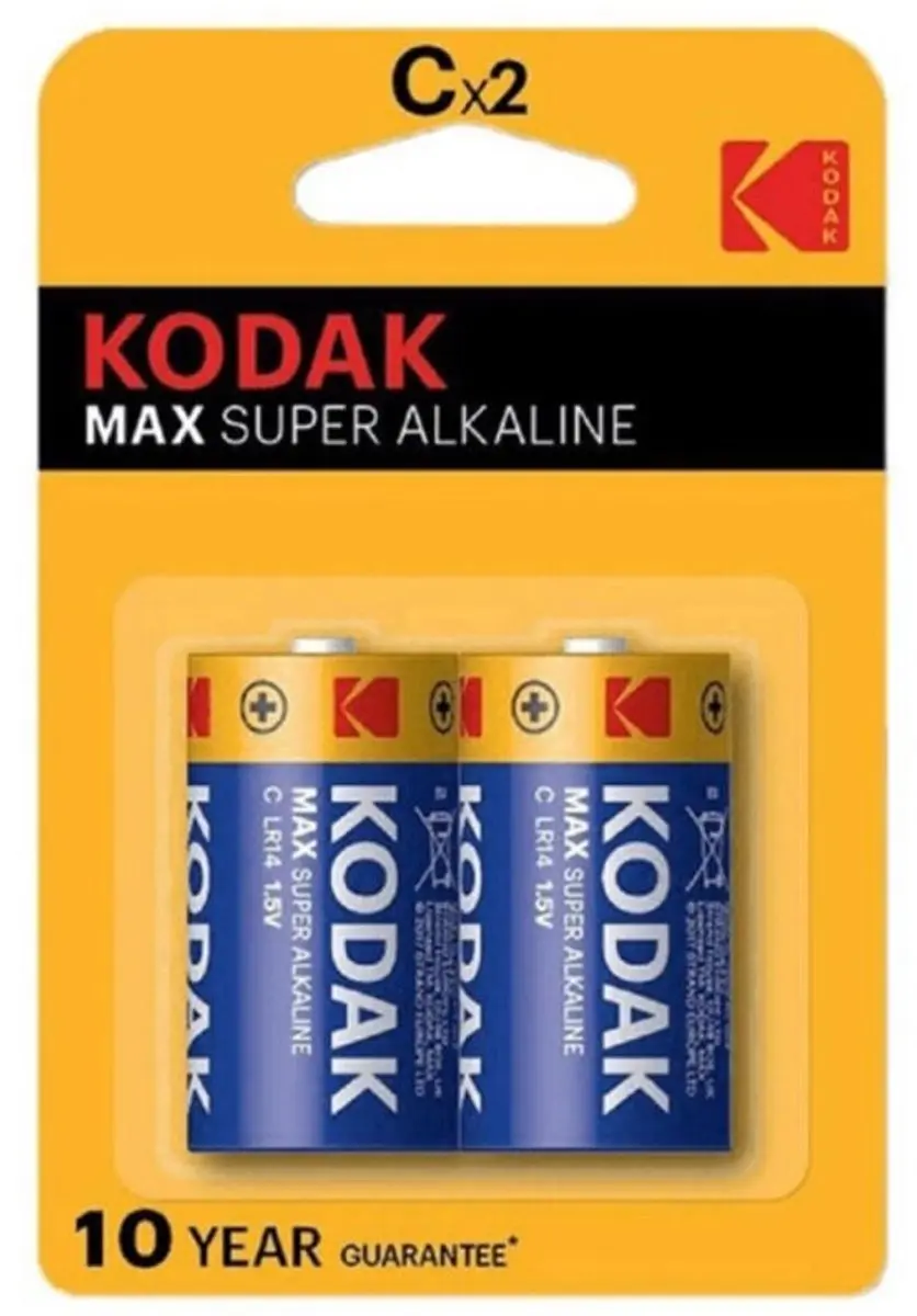 Kodak Max Alkaline LR14 Batterij - 2 Stuks - afbeelding 3 van 3