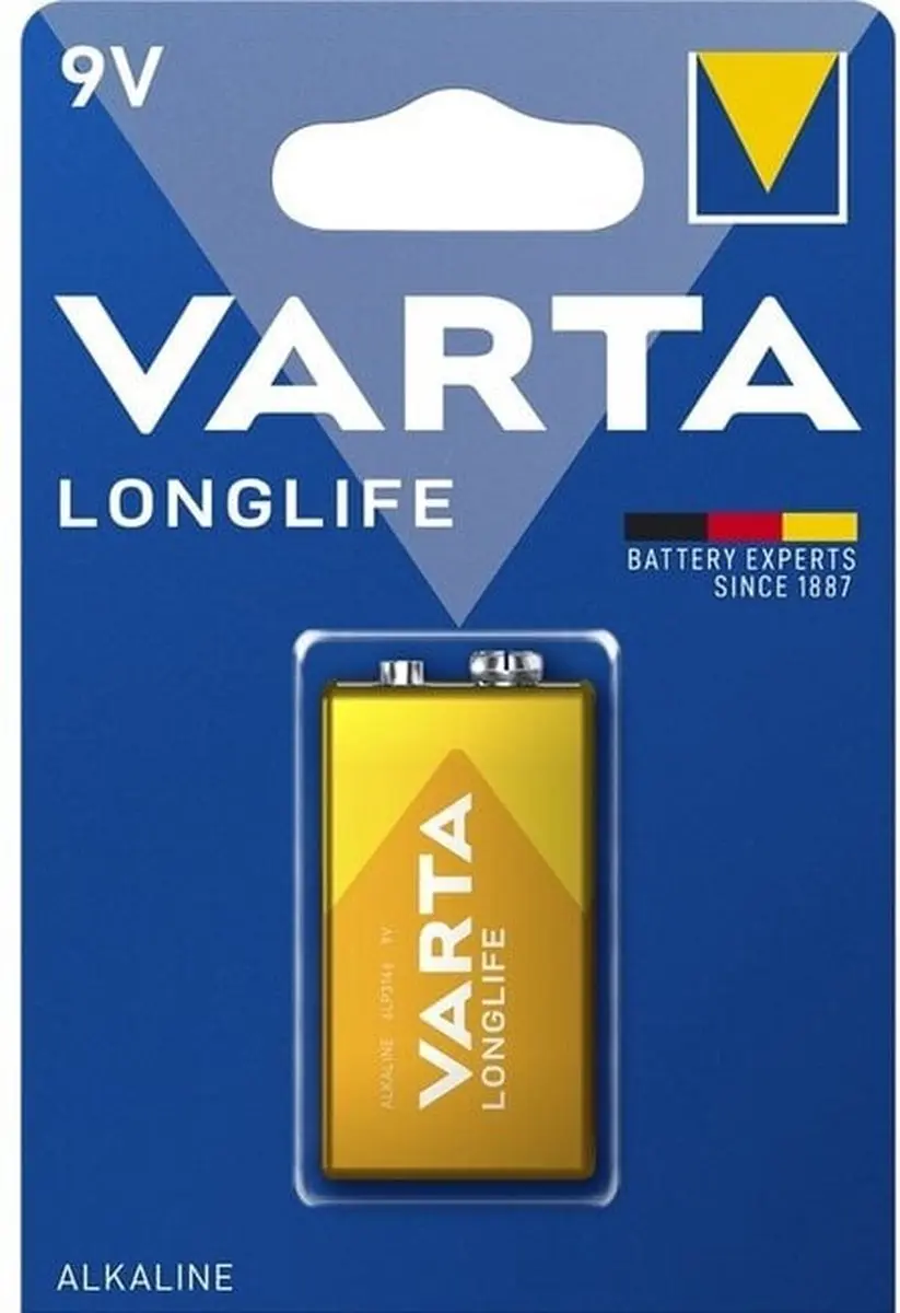 Varta Longlife 9V alkaline batterij 6LR61