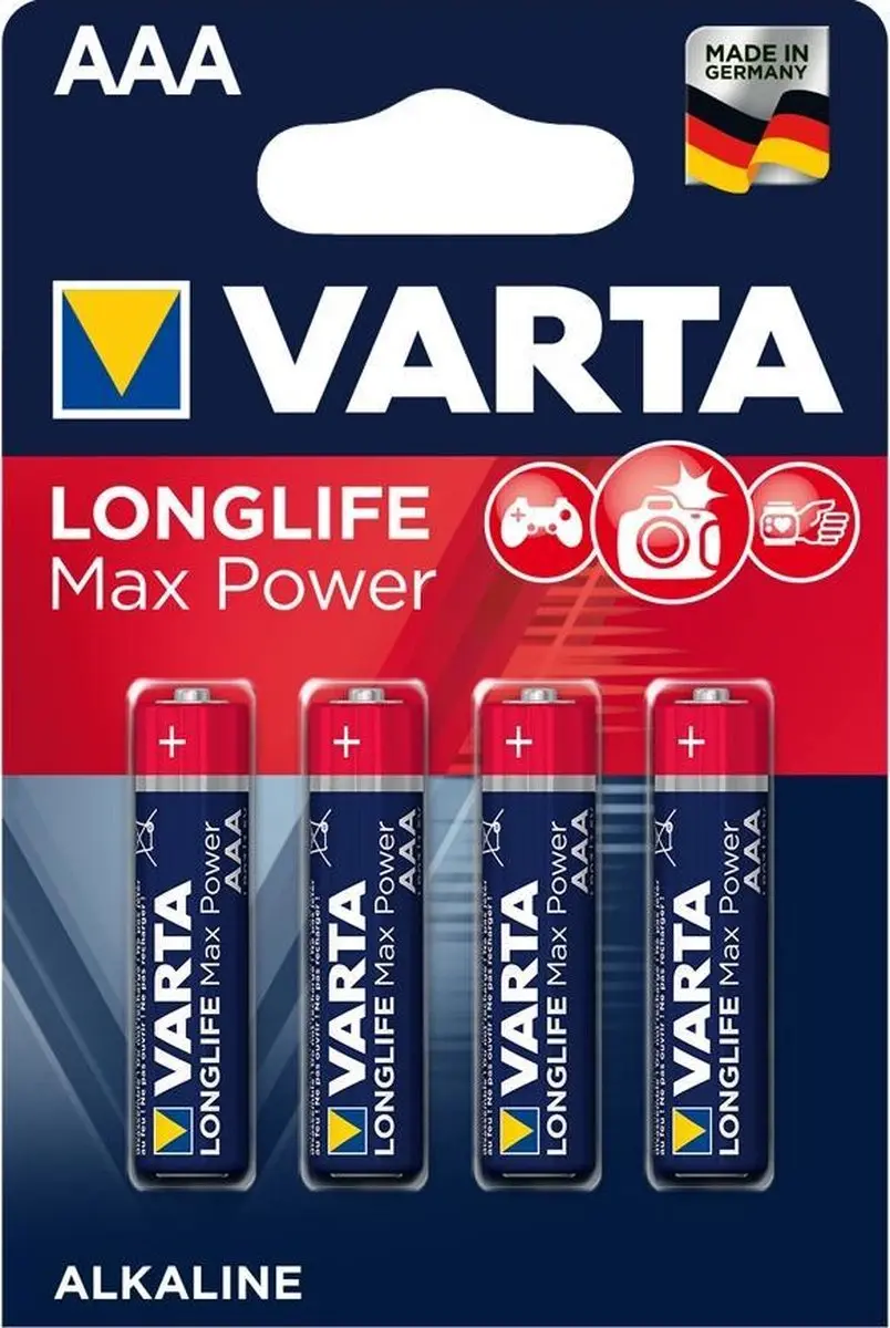 Varta Longlife Max Power AAA Batterijen