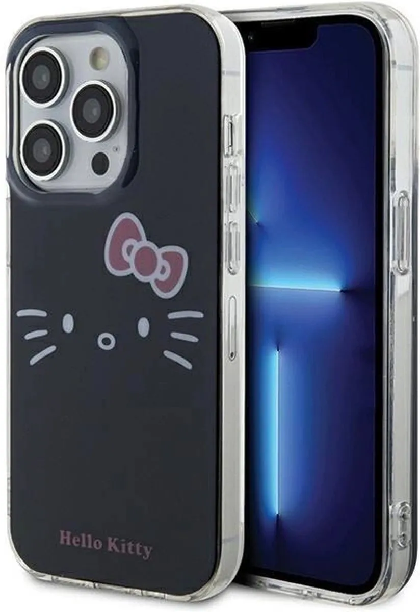 Hello Kitty iPhone 14 Pro Max TPU Hoesje - Kitty Face - Zwart - afbeelding 6 van 6