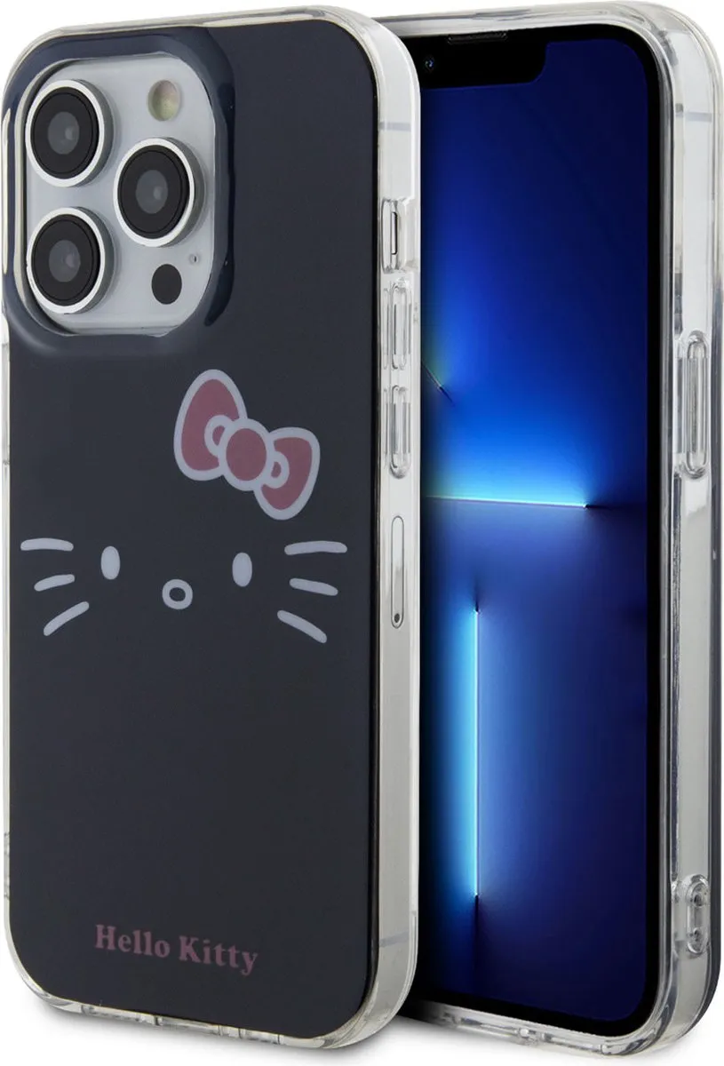 Hello Kitty iPhone 14 Pro Max TPU Hoesje - Kitty Face - Zwart