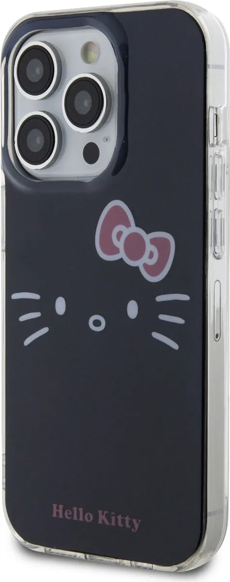 Hello Kitty iPhone 14 Pro Max TPU Hoesje - Kitty Face - Zwart