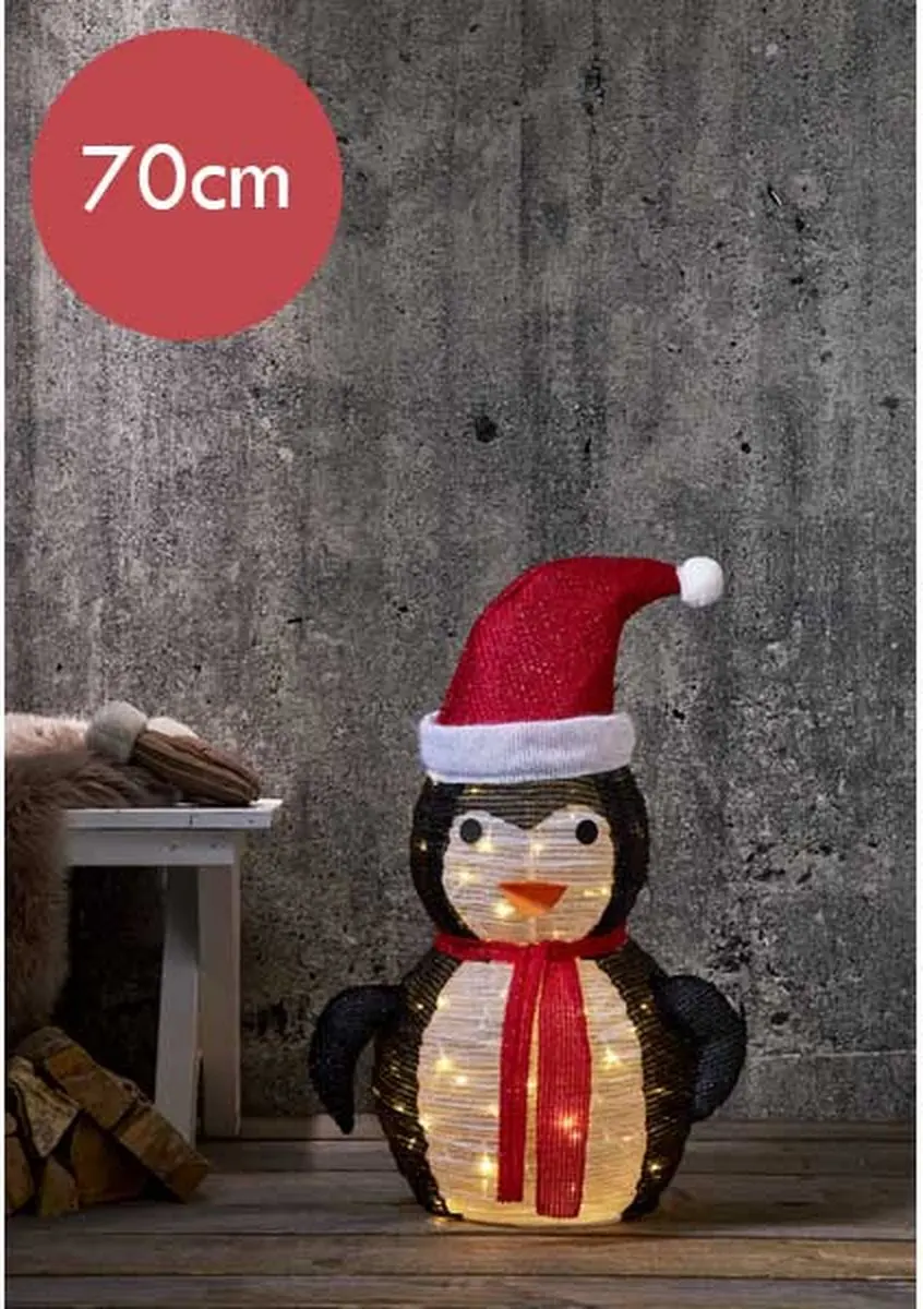 3D Pinguïn met 45 LED lampjes