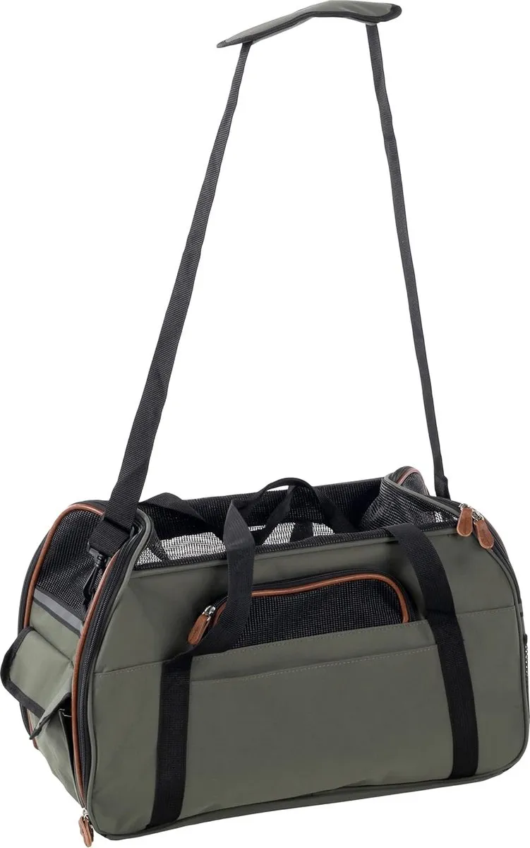 Flamingo Gisel Draagtas - Groen 48x25x33cm