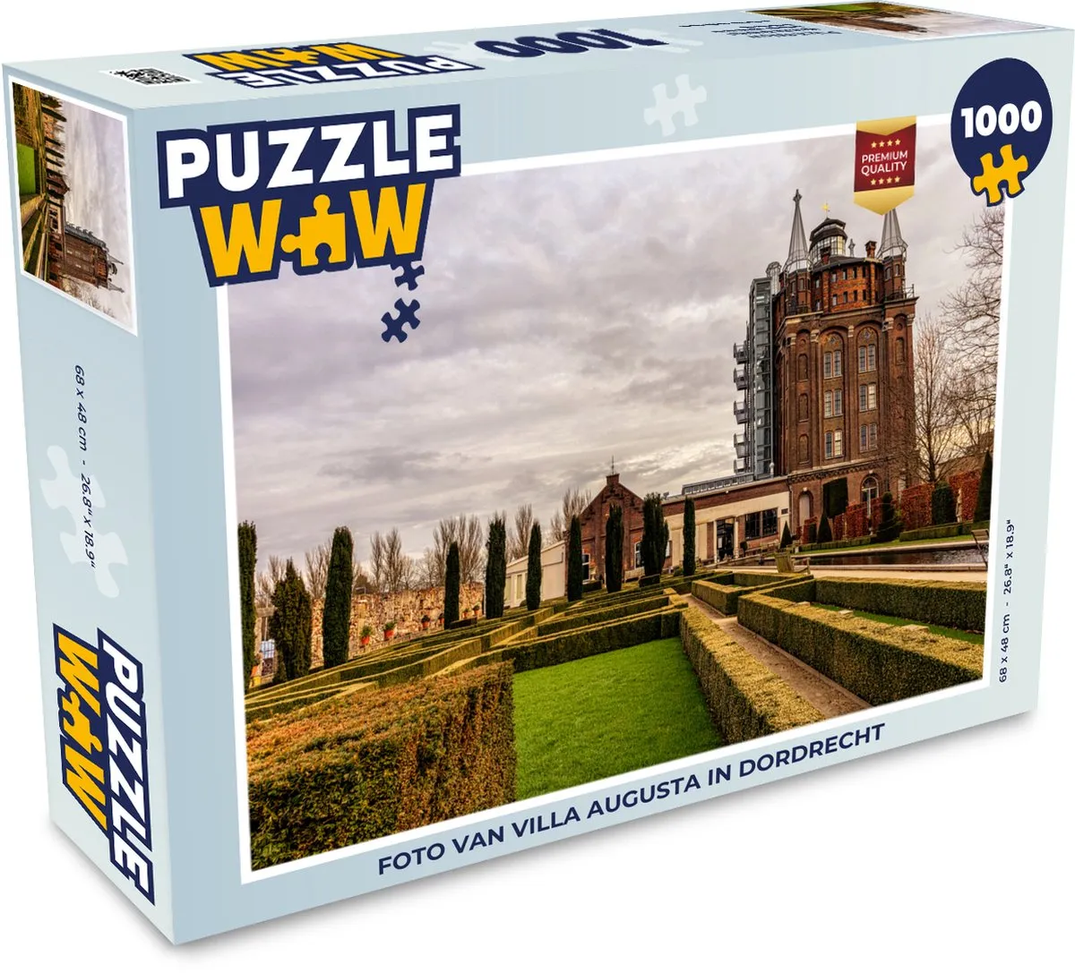 PuzzleWow Architectuur Villa Legpuzzel 1000 Stuks - Multicolor