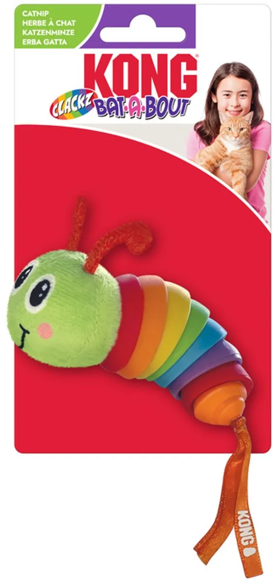 KONG Bat-A-Bout Clackz Caterpillar