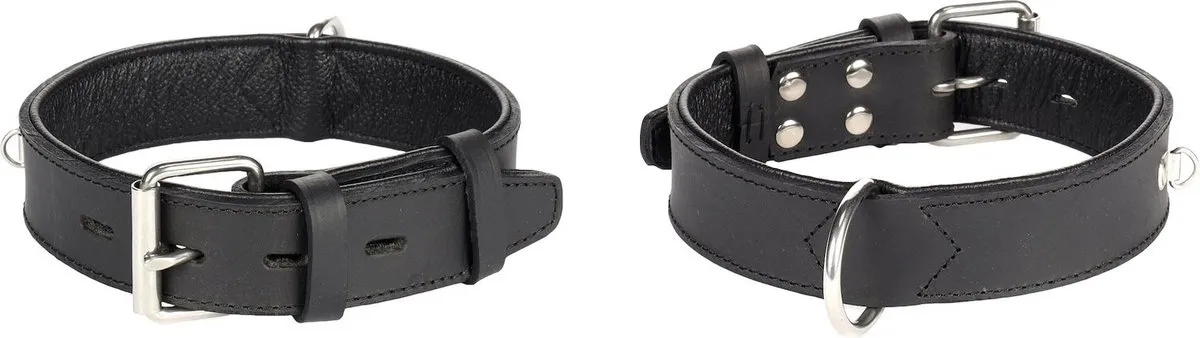 Flamingo Seattle Halsband Honden - XL 52-64cm - Zwart