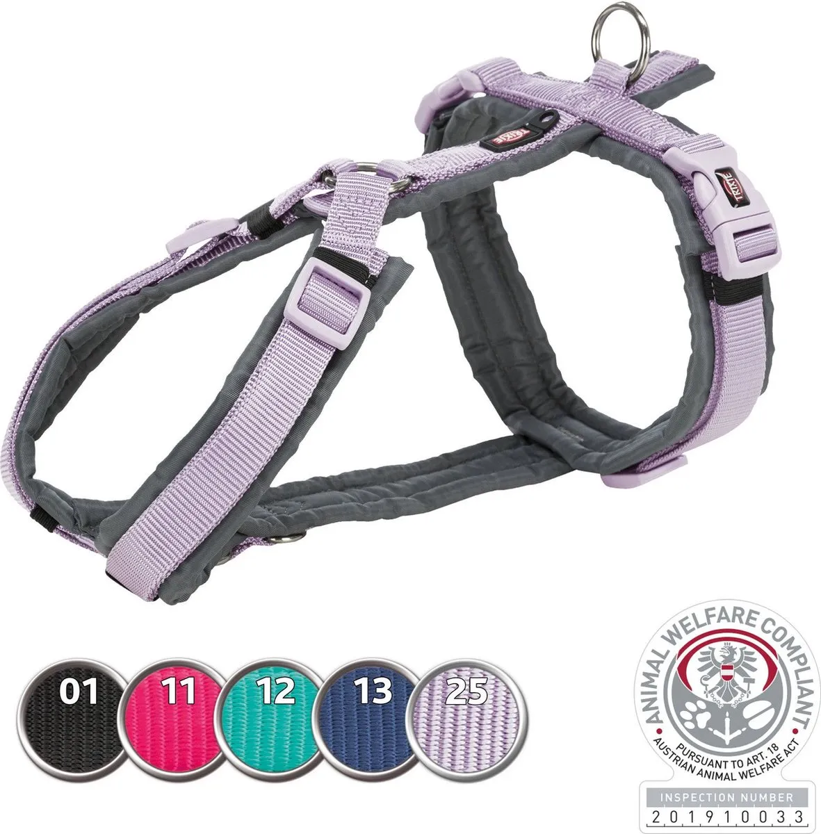 Trixie Premium Trekking Hondentuig XL - Zwart/Grijs - afbeelding 6 van 6